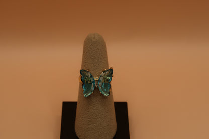 Sky Blue butterfly ring