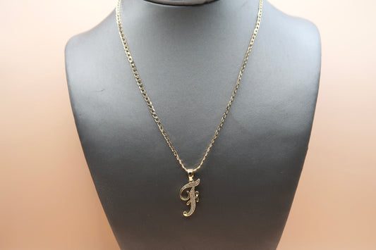 Cursive F Necklace