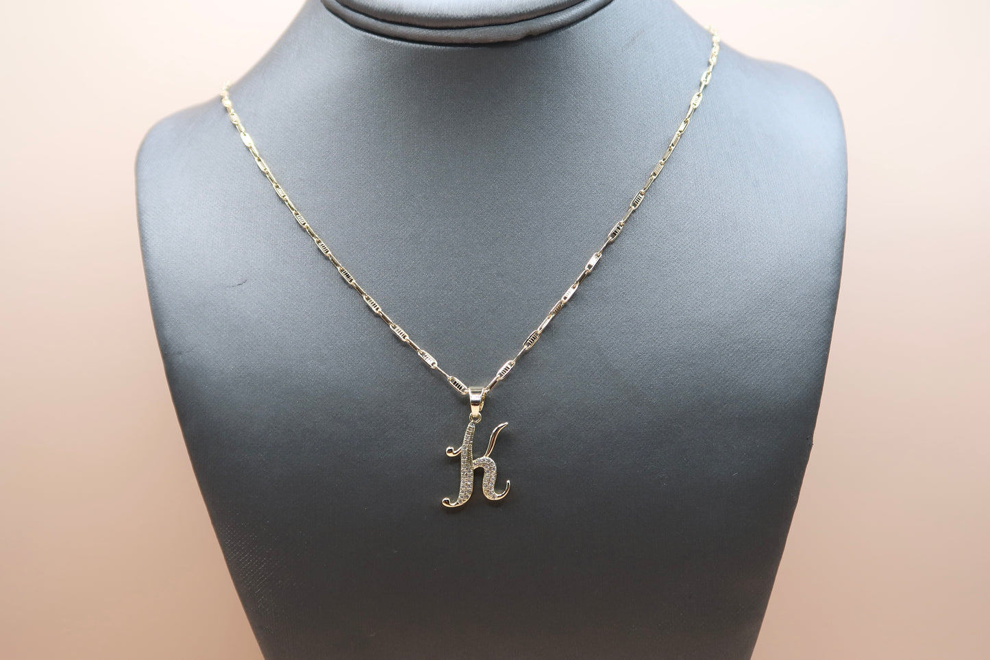 Cursive K Necklace