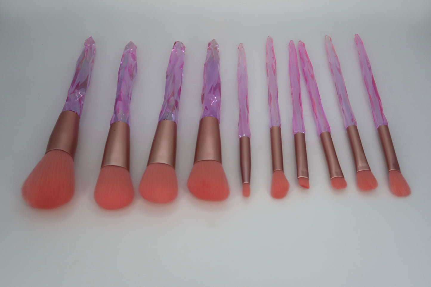 Pink holographic cosmetics 10 brushes