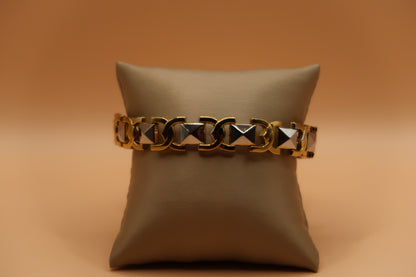 Men’s gold silver bracelet