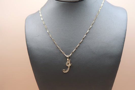 Cursive J Necklace