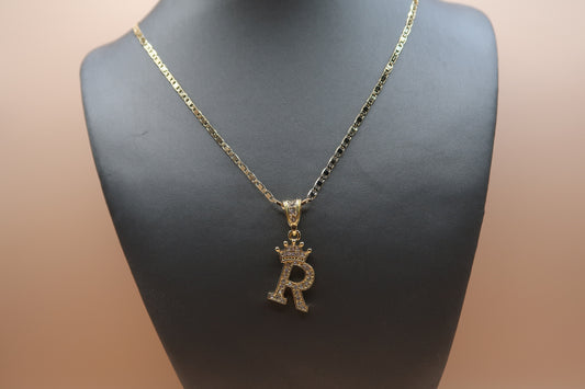 R Crown Necklace