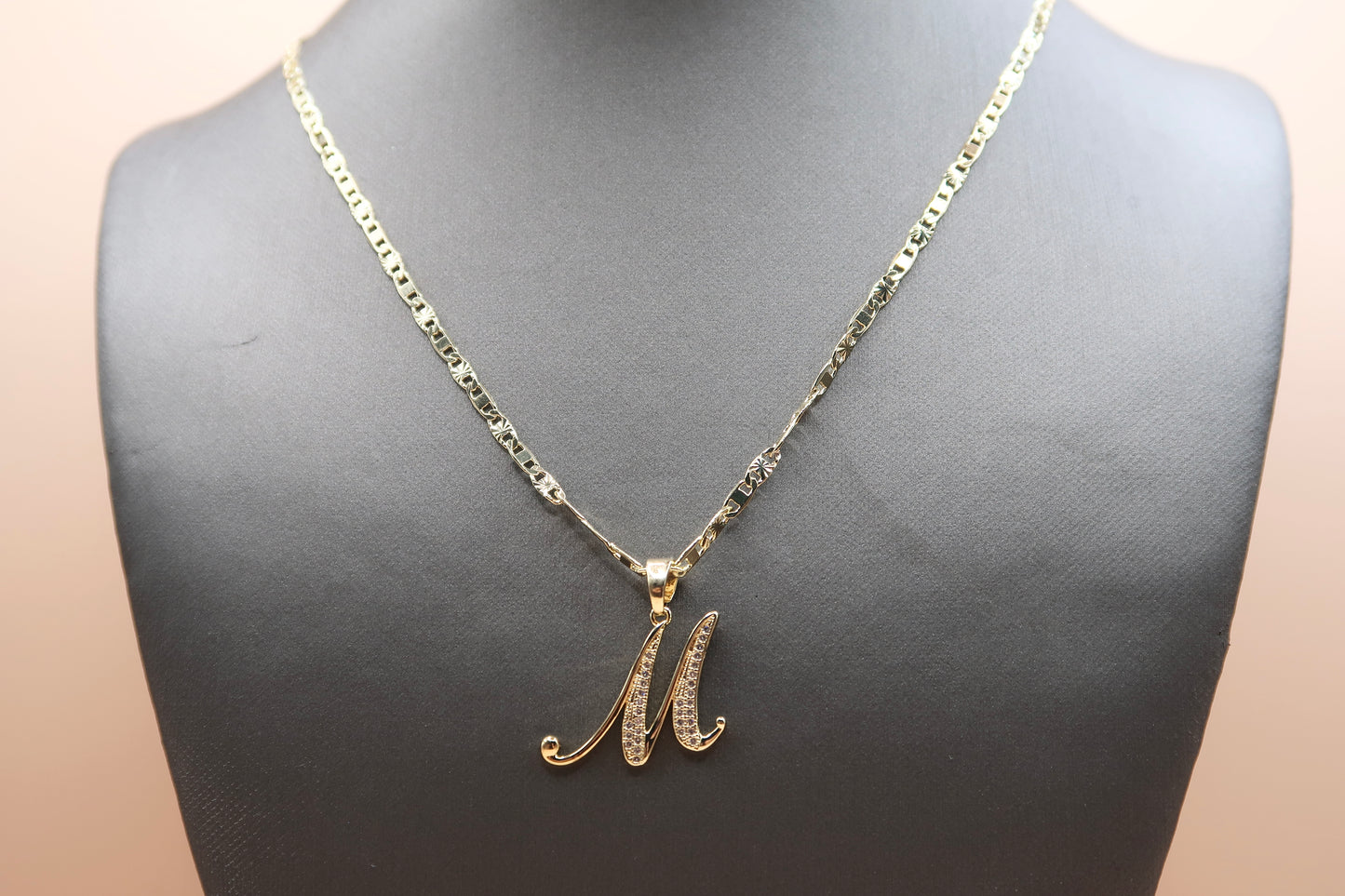 Cursive M Necklace