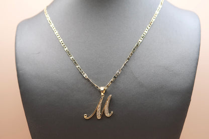 Cursive M Necklace