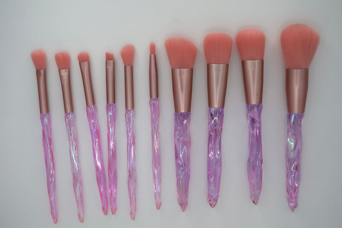 Pink holographic cosmetics 10 brushes