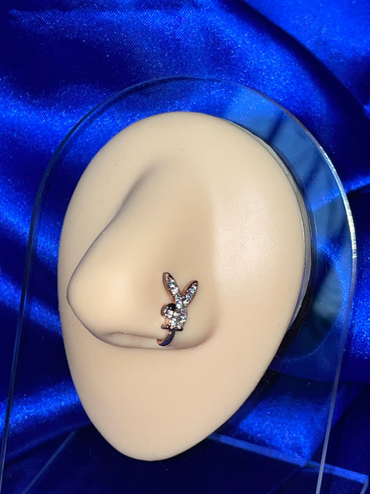 Rose Gold PlayBoy Bunny Nose Cuff Ring