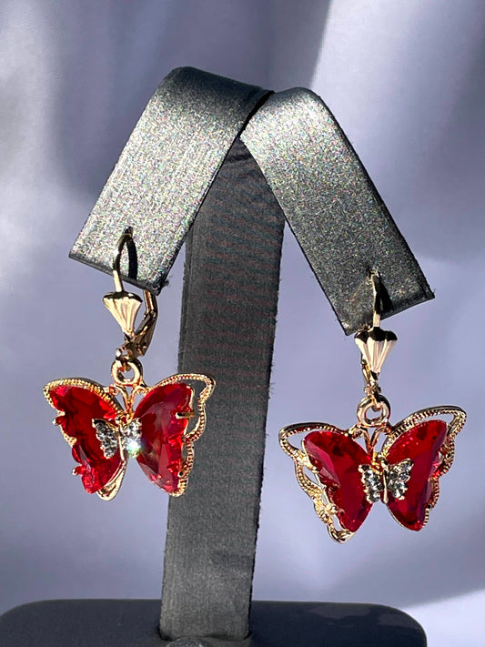 Red Butterfly earrings