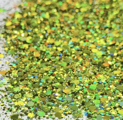 Lime Green Holographic Loose Glitter 14