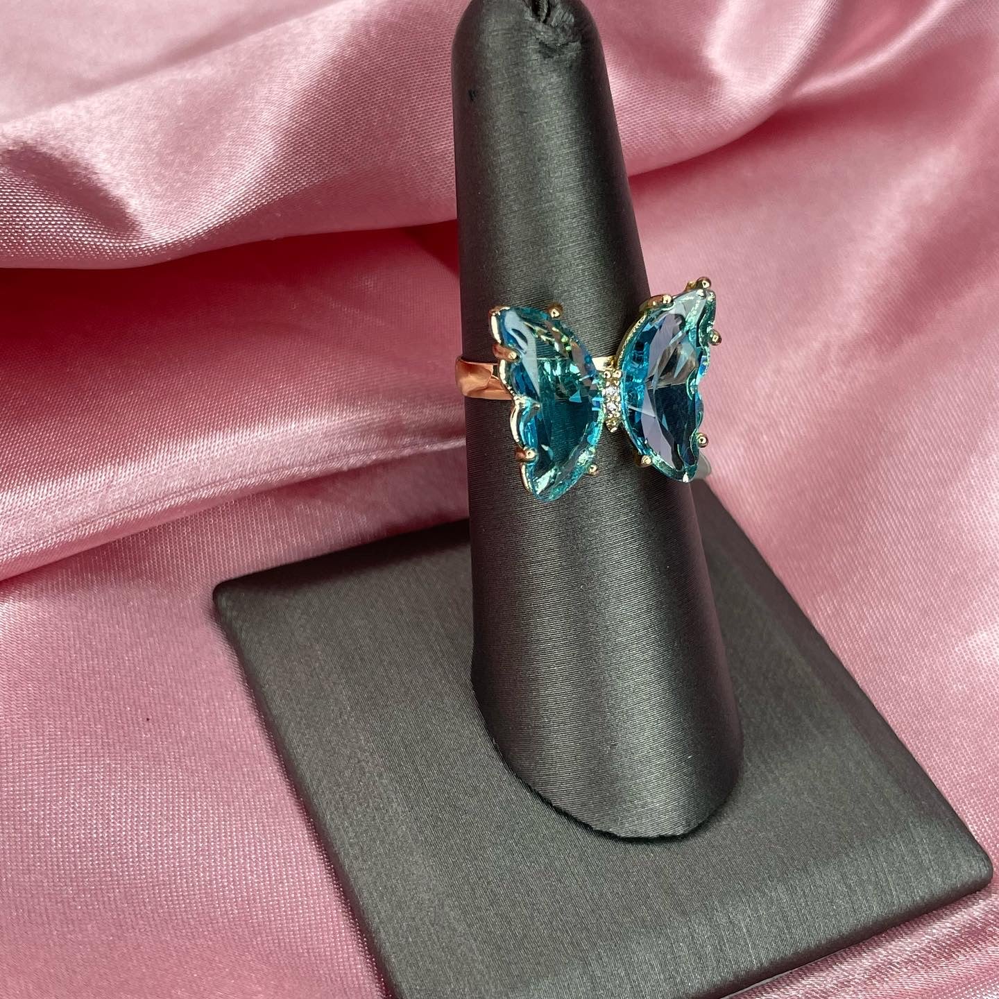 Sky Blue butterfly ring